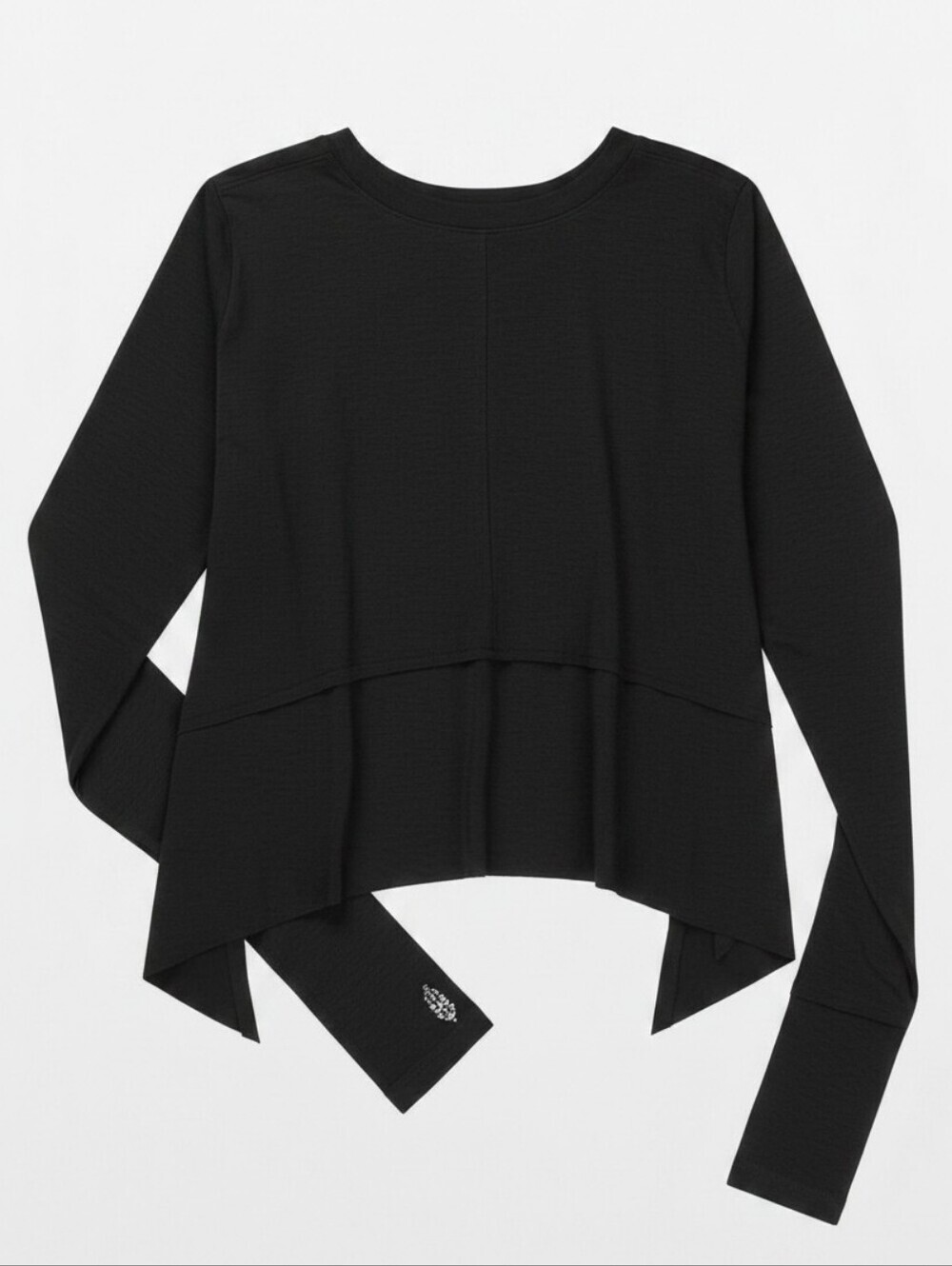 Free People Tempo Long Sleeve Tee Shirt Top Black Small - Picture 2 of 9